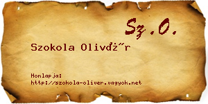 Szokola Olivér névjegykártya
